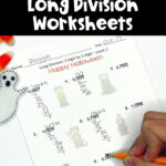 Halloween 3 Digit By 1 Digit Long Division Worksheets Halloween Math