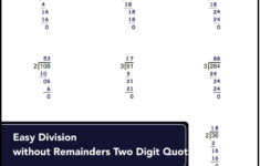 Links To Free Math Worksheets For Long Division Problems With And
