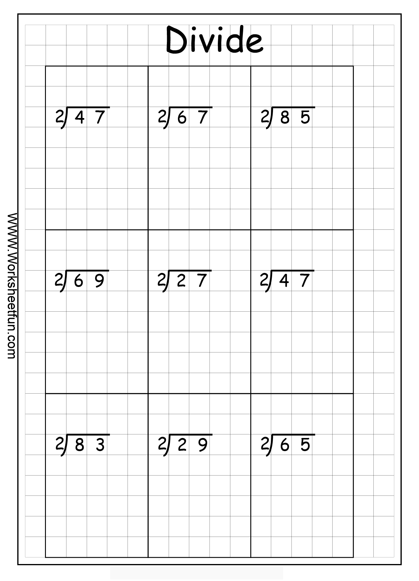 Long Division 2 Digits By 1 Digit With Remainders 8 Worksheets 