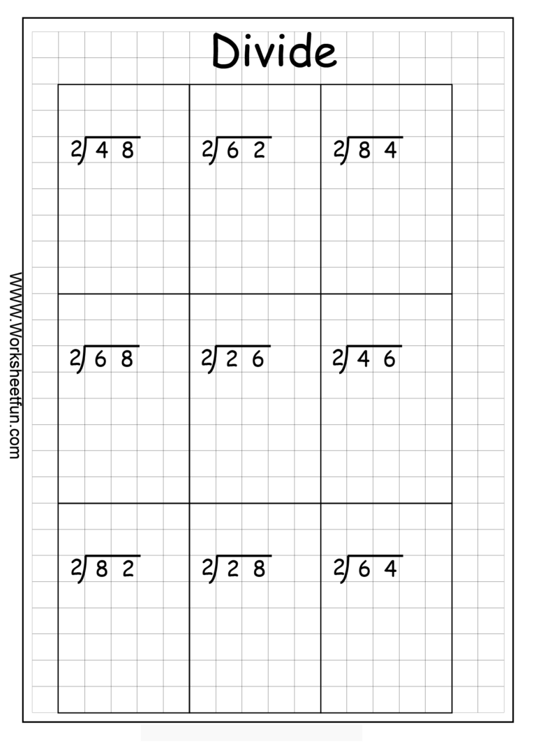 Fun Long Division Worksheets Printable | Long Division Worksheets