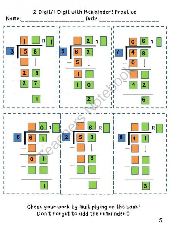 Long Division A Differentiated Approach Long Division Teaching 