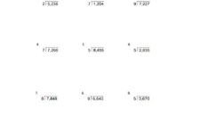 Long Division By Single Digit No Remainder Worksheet