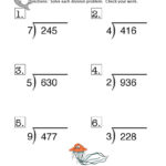 Long Division No Remainder Worksheet 1