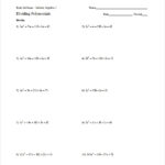 Long Division Of Polynomials Worksheet Polynomial Long Division