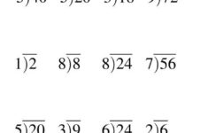 Long Division One Digit Divisor And A One Digit Quotient With No