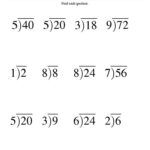Long Division One Digit Divisor And A One Digit Quotient With No