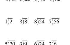 Long Division One Digit Divisor And A One Digit Quotient With No