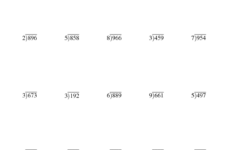 Long Division One Digit Divisor And A Three Digit Dividend With A