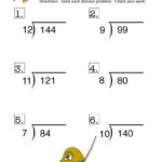 Long Division Problems No Remainder Worksheet Have Fun Teaching