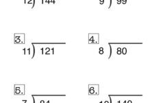 Long Division Problems No Remainder Worksheet Have Fun Teaching