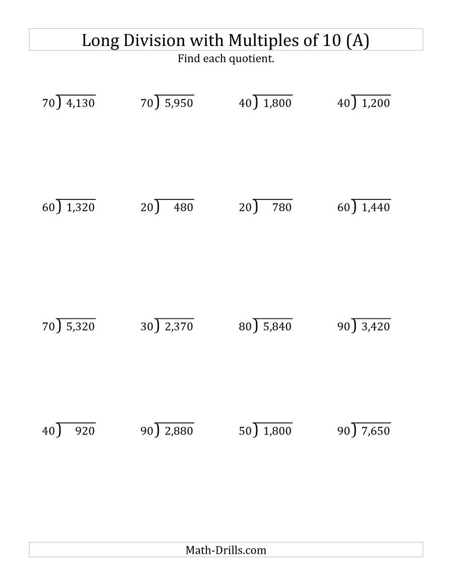 Long Division Questions No Remainders Year 6 Thekidsworksheet