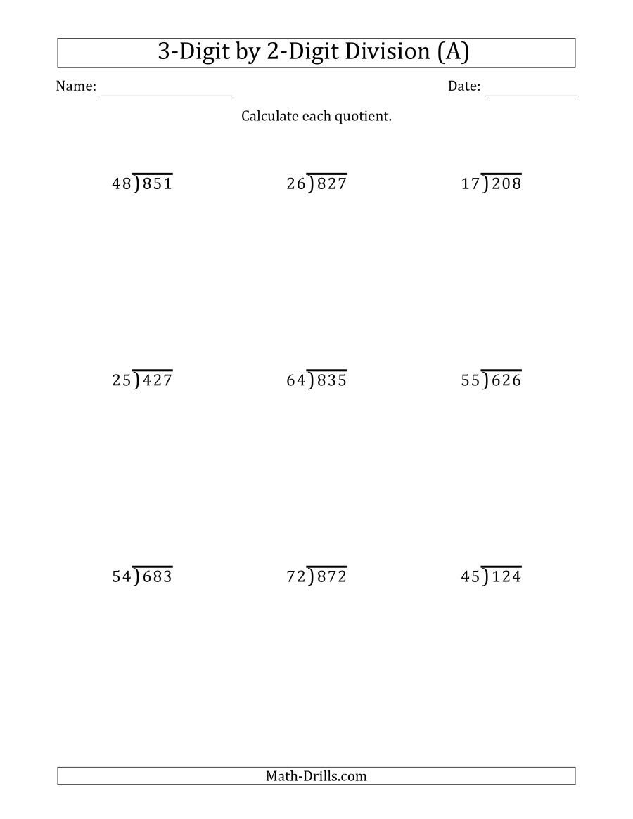 Long Division Questions Year 6 Thekidsworksheet