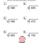 Long Division Remainder Worksheet 1