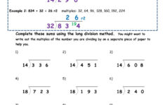Long Division Traditional Method Htu extra Practise TMK Education