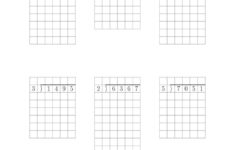 Long Division With Grid Assistance 4 Digit By 1 Digit With Remainders