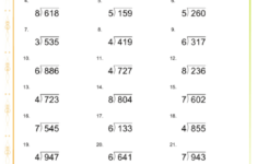 Long Division With Remainder Worksheet With Answer Key Printable Pdf