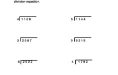 Long Division With Single Digit Divisors Worksheet