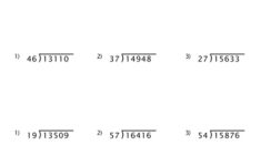 Long Division Worksheet With Double Digit Divisors Set 2 Childrens