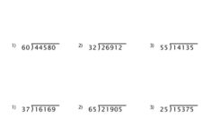 Long Division Worksheet With Double Digit Divisors Set 3 Childrens
