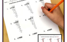 Long Division Worksheets 4 Digit By 1 Digit Differentiated With 3