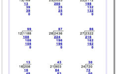 Long Division Worksheets