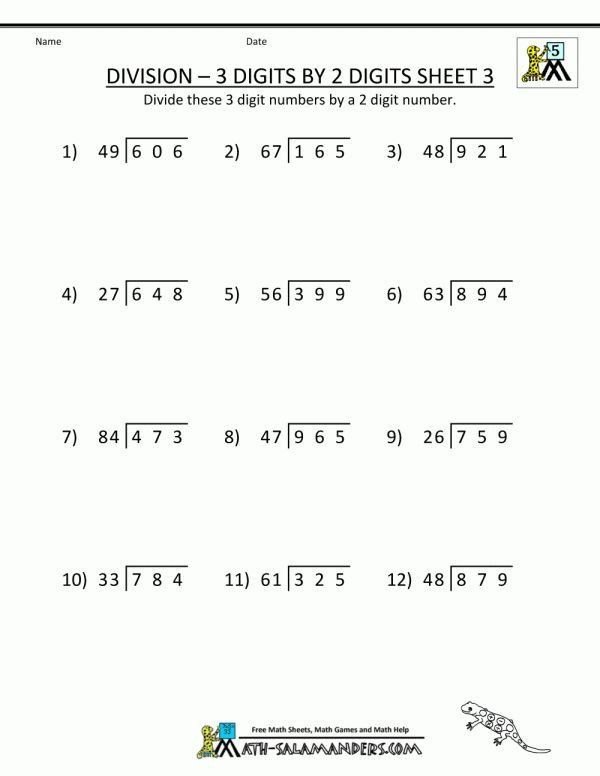 Long Division Worksheets 5th Grade 12 Free Printable Long Division 