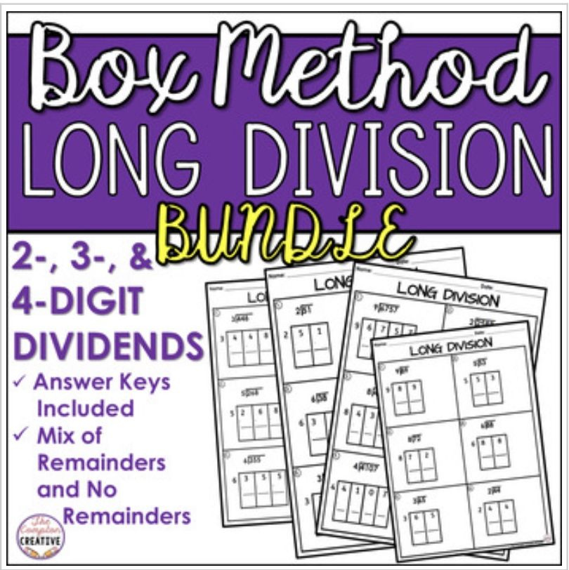 Long Division Worksheets BUNDLE By The Compton Creative TpT Long 