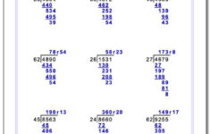 Long Division Worksheets Division With Multi Digit Divisors