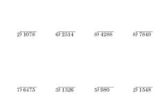 Long Division Worksheets Grade One Digit Divisor No Remainders Info Fun