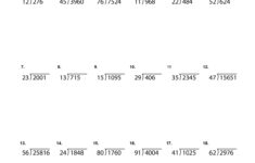 Long Division Worksheets Printable Fourth Grade Math Worksheets