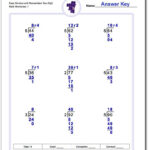 Long Division Worksheets These Long Division Worksheets Have Quotients
