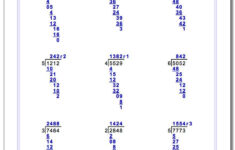 Long Division Worksheets With Answer Keys That Show Steps On Best