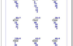 Long Division Worksheets With Answer Keys That Show Steps Versions