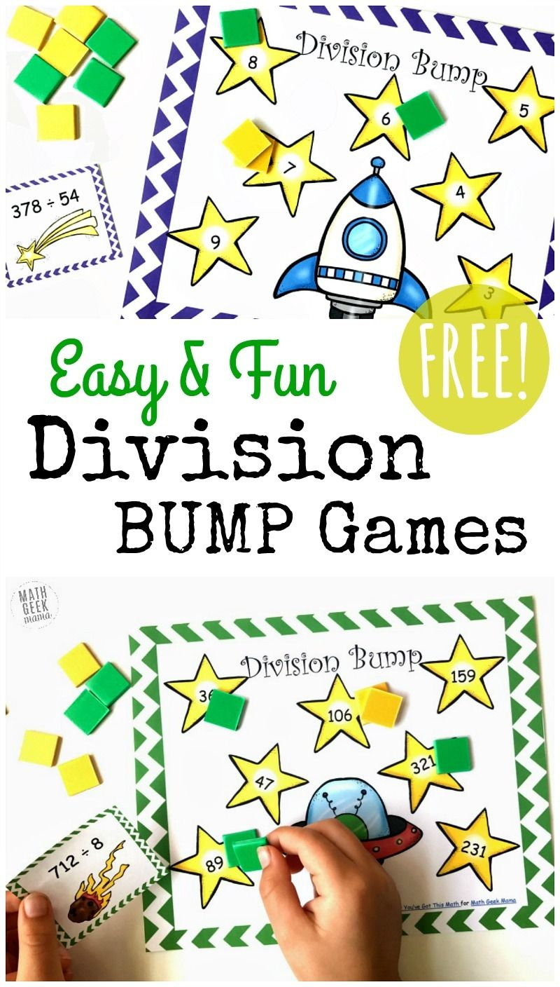 Looking For A New Set Of Printable Division Games These BUMP Games Are 