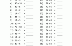 Printable Division Worksheets 3rd Grade