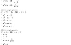 Quiz Worksheet Polynomial Long Division Study