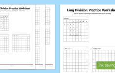 Teaching Long Division KS2 Worksheets