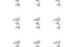 The 3 Digit By 2 Digit Long Division With Remainders And Steps Shown On