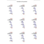 The 4 Digit By 2 Digit Long Division With Remainders And Steps Shown On