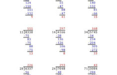 The 4 Digit By 2 Digit Long Division With Remainders And Steps Shown On
