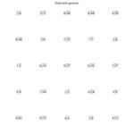 The Long Division One Digit Divisor And A One Digit Quotient With No