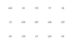 The Long Division One Digit Divisor And A One Digit Quotient With No