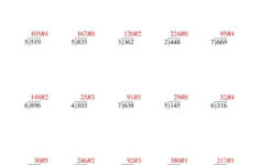The Long Division One Digit Divisor And A Three Digit Dividend With A