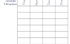 Traditional Long Division Free Math Printable Long Division Free