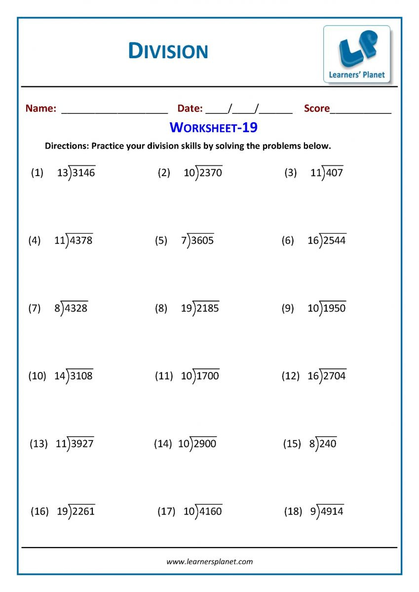 Worksheet Math Division Grade 3 5 Free Math Worksheets Third Grade 3 