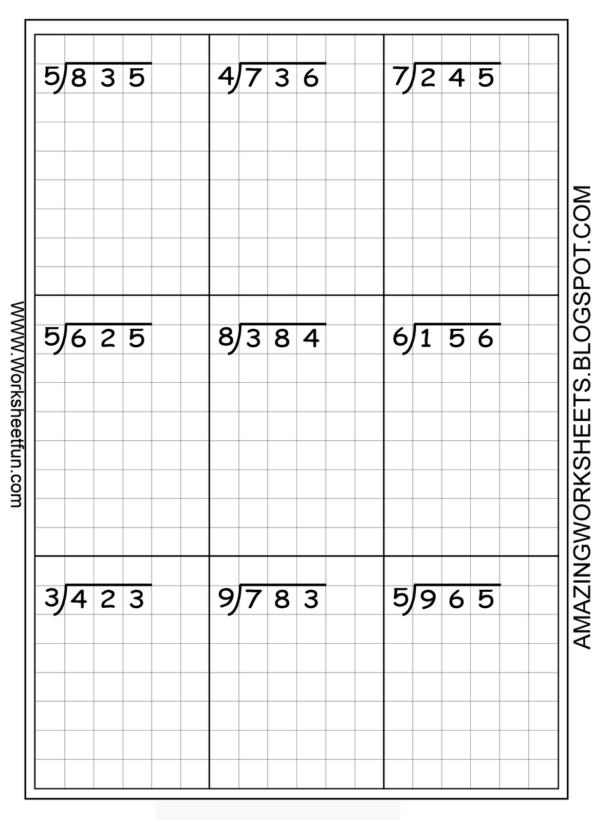 Worksheetfun FREE PRINTABLE WORKSHEETS Math Division 4th Grade 