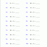 Worksheets For Basic Division Facts Grades 3 4